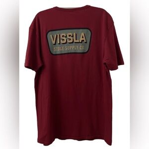 VISSLA Stoke Supply Co T-shirt Men’s L Vintage Wash Graphic Tee Red